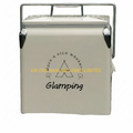 Xinera-Insulated-Glamping-Cooler-Outdoor-Ice-Chest-Vintage-Cream-Metal-Handle-Camping-Gear