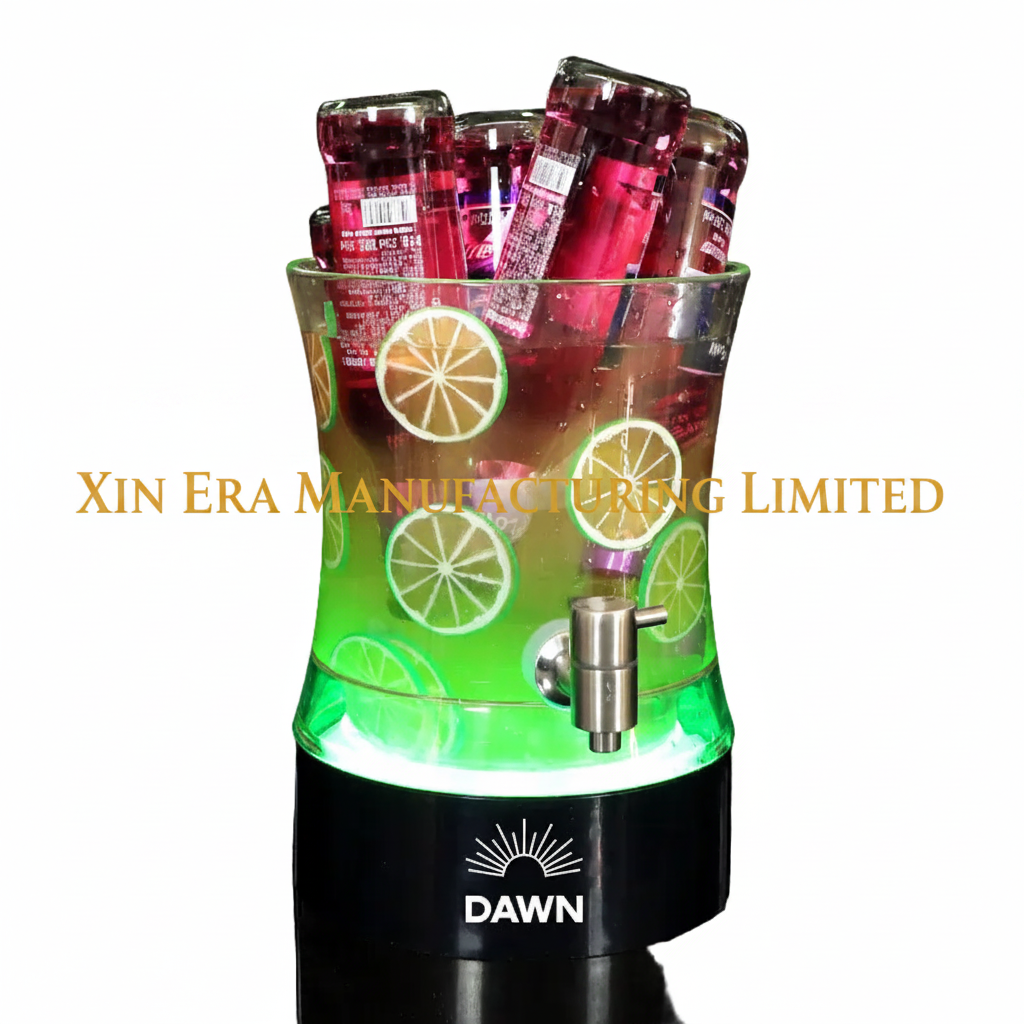 Xinera-Custom-DAWN-Logo-LED-Juice-Dispenser-Luminous-Drink-Tower-with-Tap-Lemon-Pattern-Nightclub-VIP-Service-Factory-Real-Shot