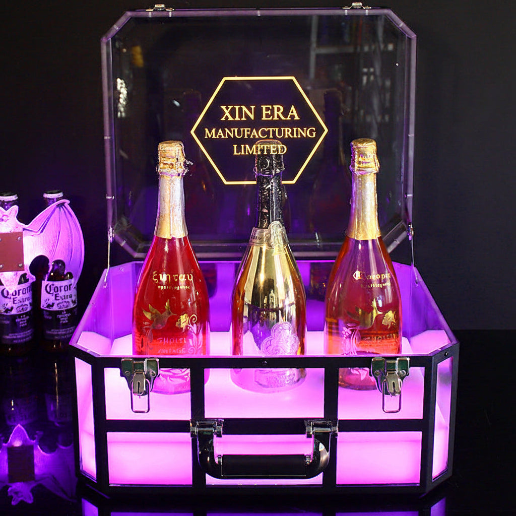 Xinera-Clear-Acrylic-LED-Champagne-Suitcase-VIP-Bottle-Service-Presentation-Box-Factory-Real-Shot
