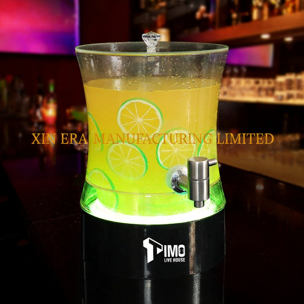 Xinera-Custom-DAWN-Logo-LED-Juice-Dispenser-Luminous-Drink-Tower-with-Tap-Lemon-Pattern-Nightclub-VIP-Service-Factory-Real-Shot
