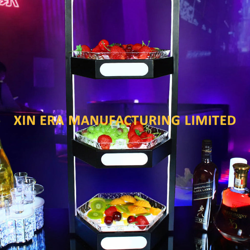 Xinera-3-Tier-Hexagonal-LED-Luminous-Fruit-Tray-Modern-Hex-Frame-VIP-Snack-Server-Factory-Direct