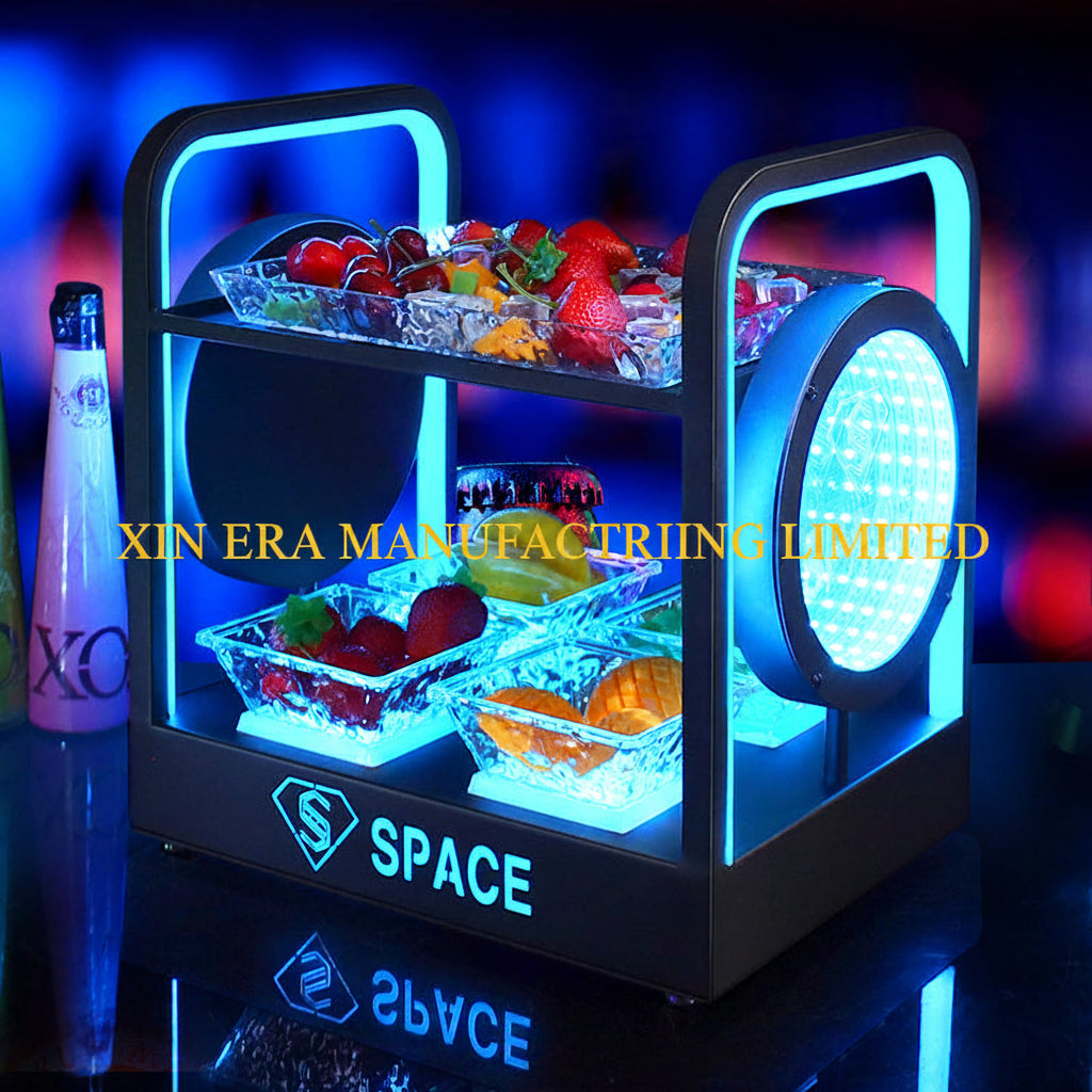 Xinera-LED-Infinity-Mirror-Fruit-Tray-Double-Tier-Luminous-Serving-Rack-SPACE-Custom-Logo-Real-Shot
