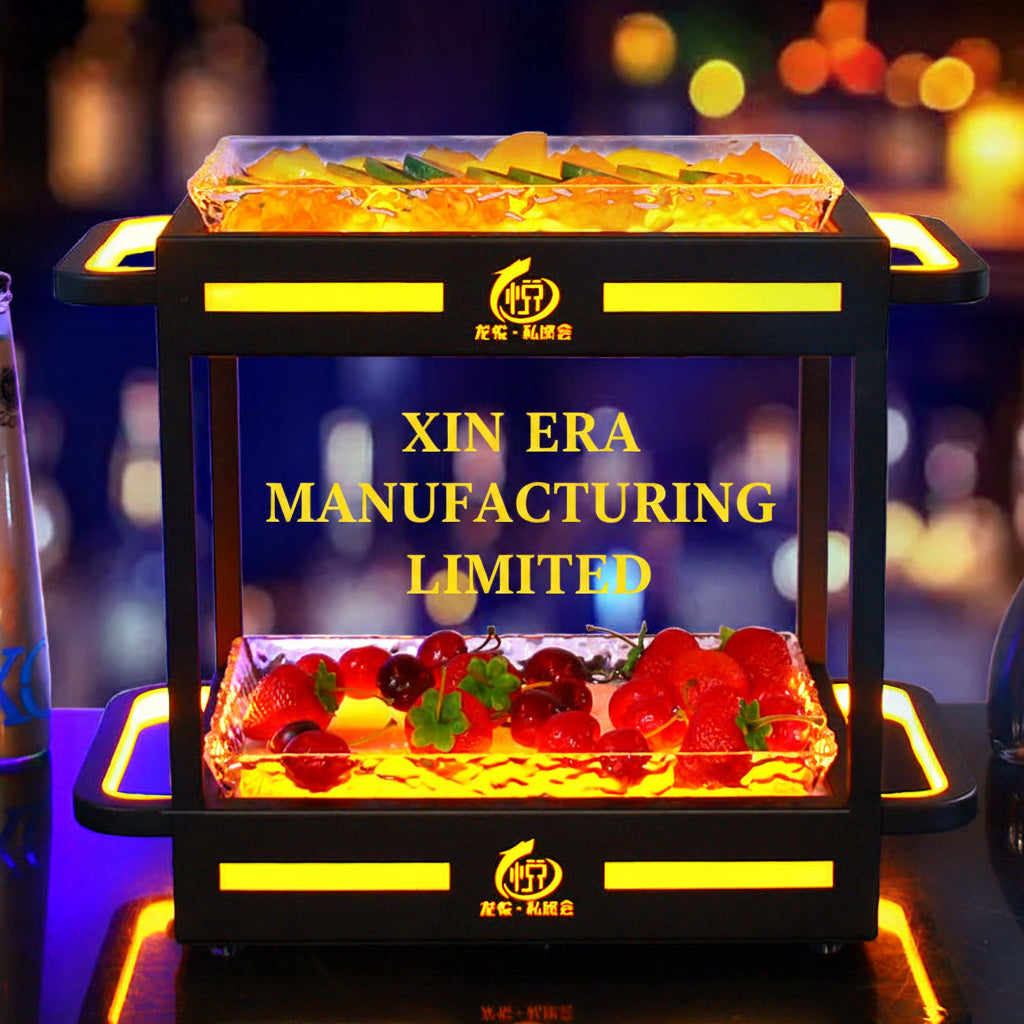 Xinera-Double-Tier-LED-Fruit-Tray-Warm-Luminous-Snack-Service-Rack-Custom-Club-Tableware-Real-Shot