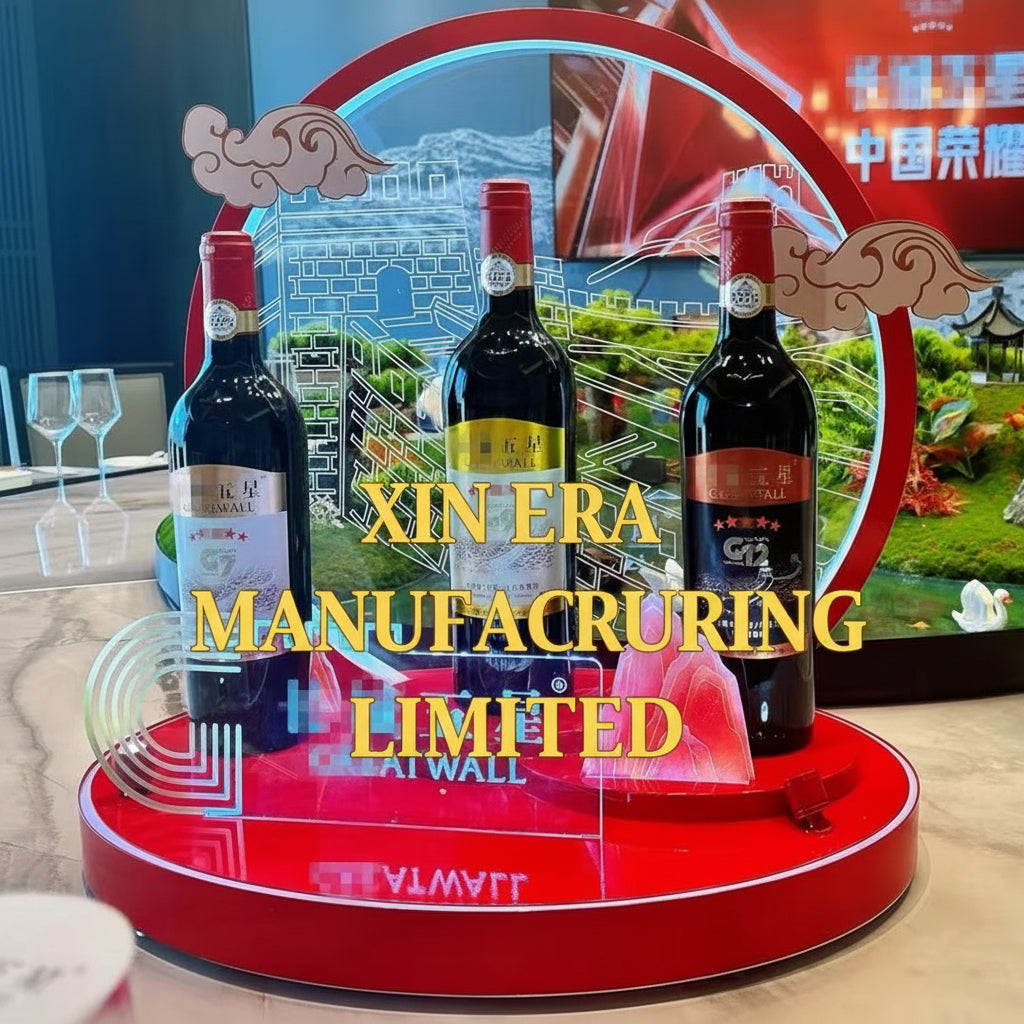 Custom Great Wall theme LED brand glorifier for wine bottle display