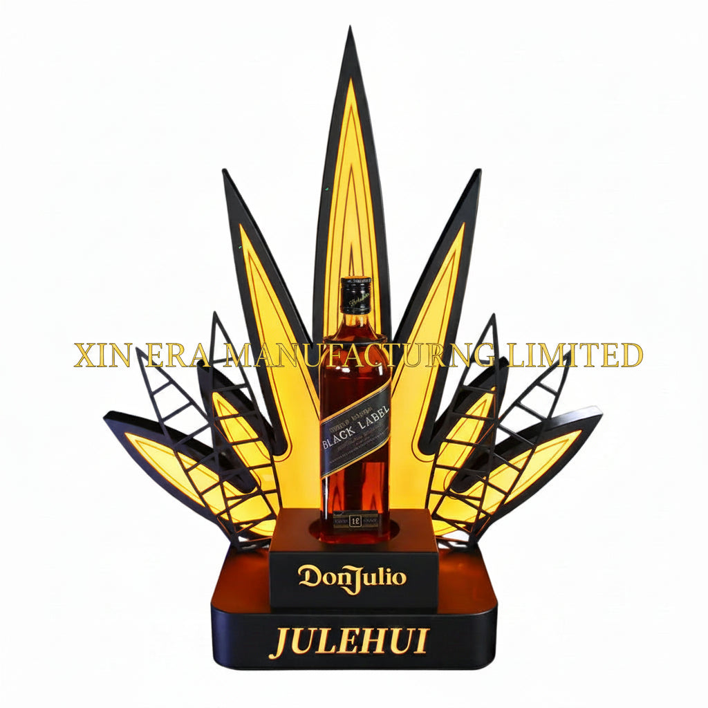 Luxury-Fan-Shaped-LED-Bottle-Glorifier-for-Don-Julio-Tequila-Luminous-VIP-Display-Xinera