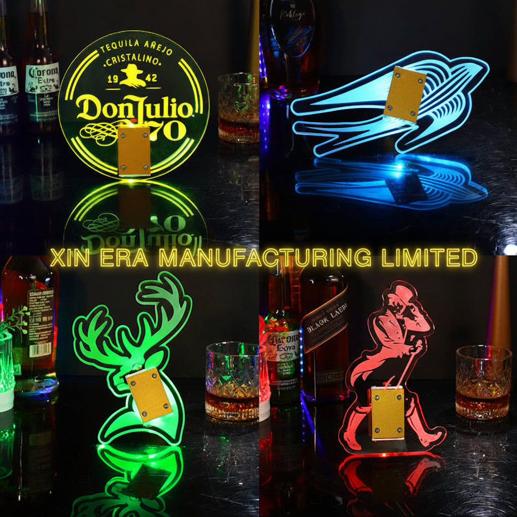 Xinera-LED-Neon-Stag-Bottle-Glow-Decor-Green-Nightclub-Atmosphere-Factory-Real-Shot