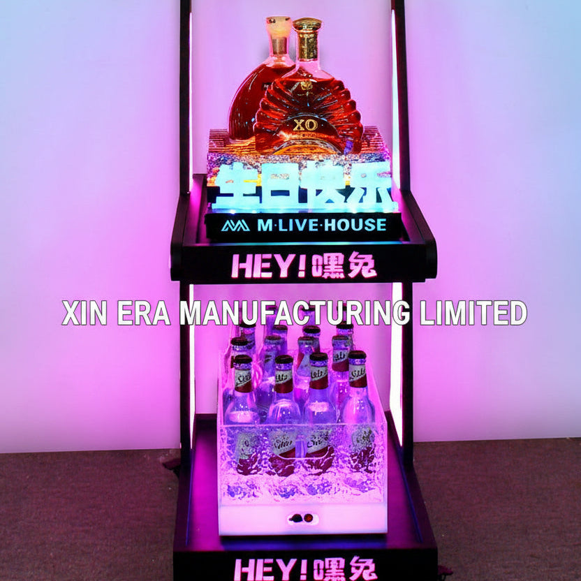 Luxury LED VIP Drink Trolley - Mobile Bottle Service Cart