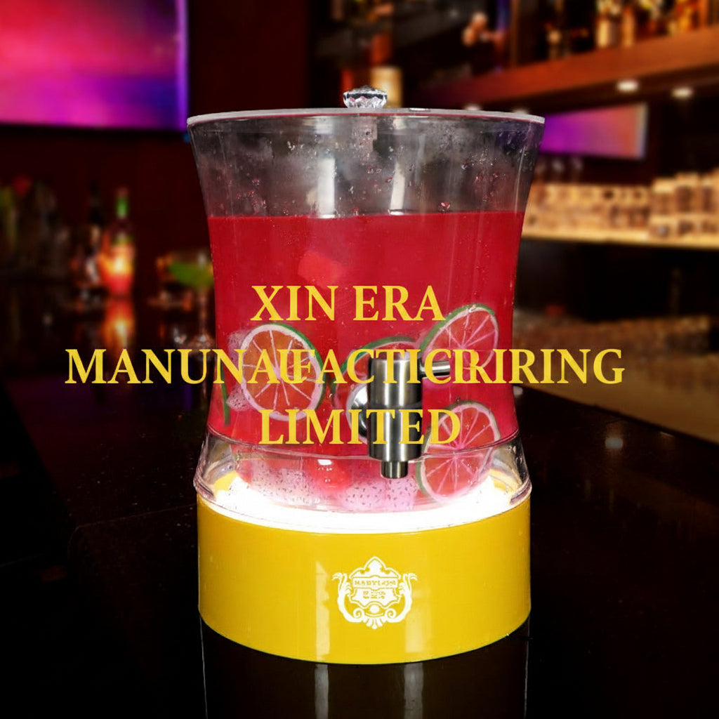 Xinera-Custom-DAWN-Logo-LED-Juice-Dispenser-Luminous-Drink-Tower-with-Tap-Lemon-Pattern-Nightclub-VIP-Service-Factory-Real-Shot