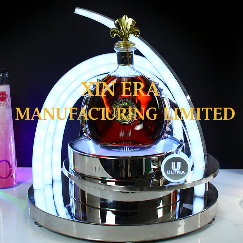 Xinera-Arc-Shaped-LED-Bottle-Glorifier-RGB-Flowing-Light-Display-VIP-Service-Nightclub-Factory-Real-Shot