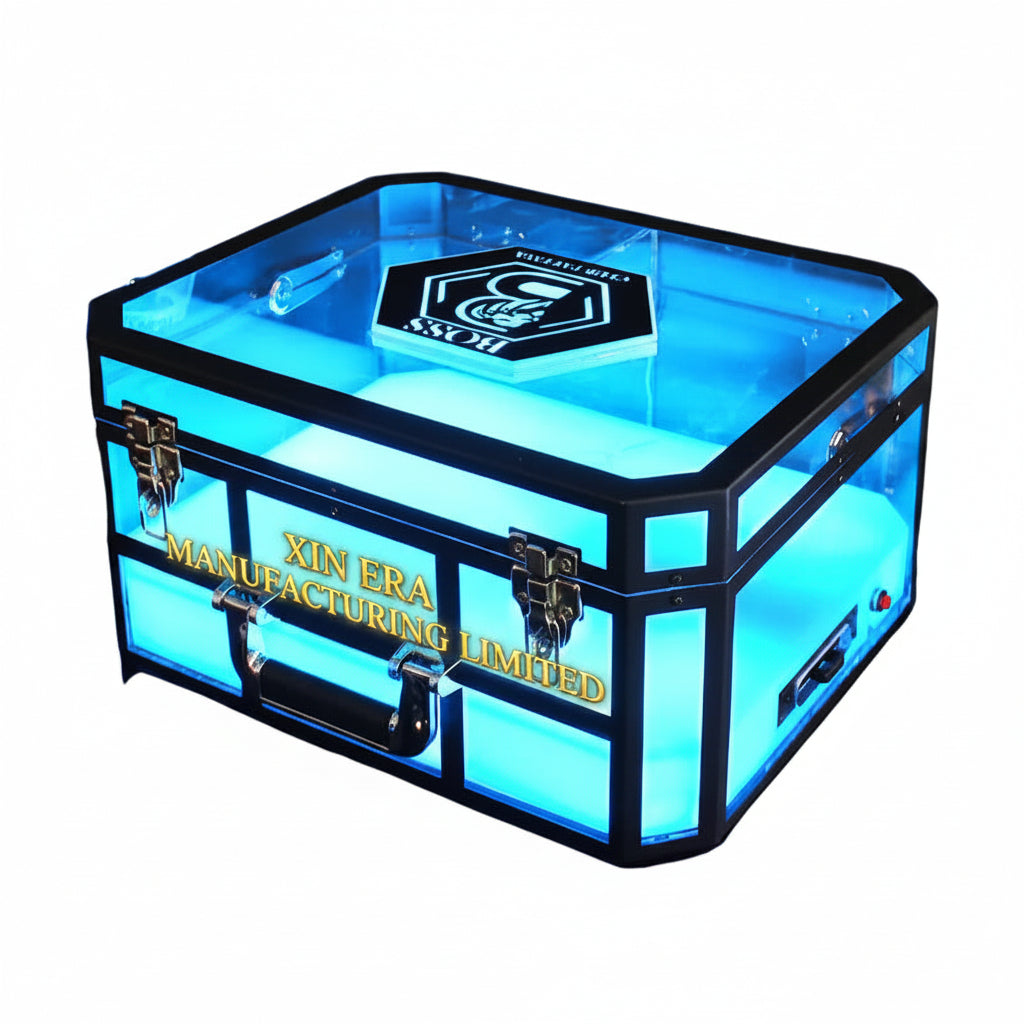 Xinera-Clear-Acrylic-LED-Champagne-Suitcase-VIP-Bottle-Service-Presentation-Box-Factory-Real-Shot