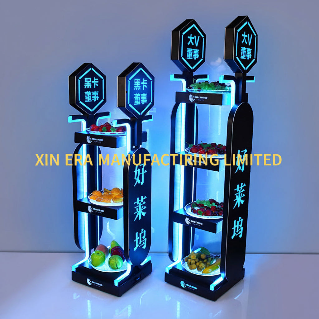 Xinera-Luxury-LED-Fruit-Platter-Glowing-Nightclub-Serving-Tray-Bar-Rectangle-Customizable-Light-Color-VIP-Table-Service-Factory-Real-Shot