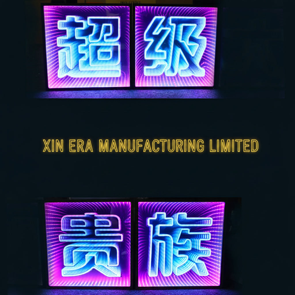 Glow in the dark multi layer neon club presenter signs direct from source factory