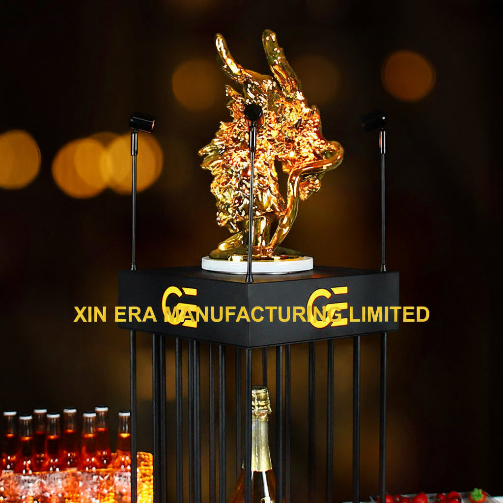Xinera-Custom-Rotating-Dragon-Head-LED-Bottle-Glorifier-VIP-Service-Display-Real-Shot