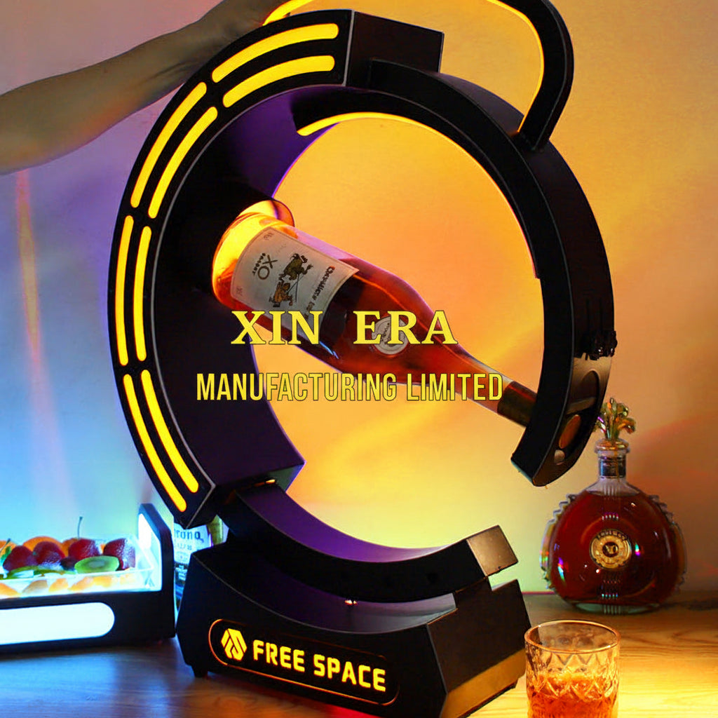Xinera-C-Shape-Rotating-LED-Bottle-Glorifier-360-Degree-Swivel-VIP-Spirit-Presenter-Real-Shot