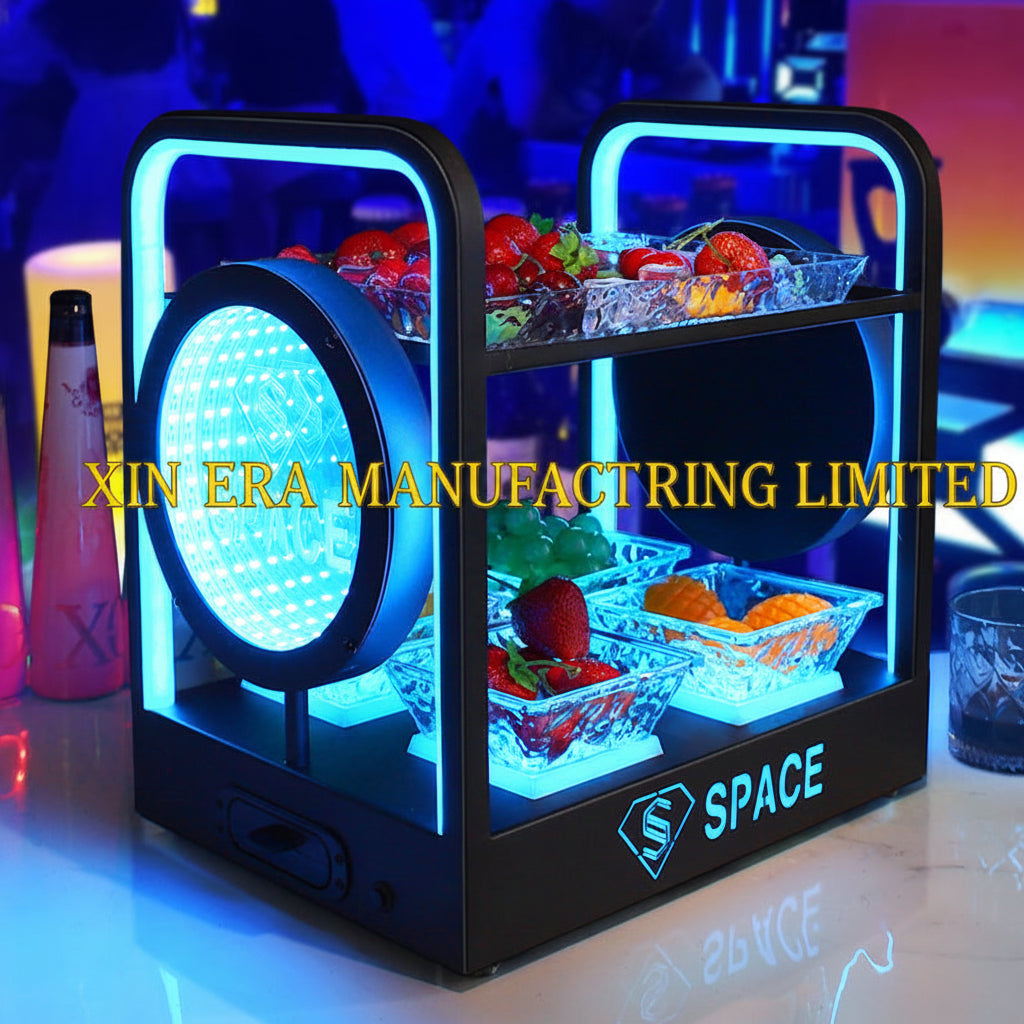 Xinera-LED-Infinity-Mirror-Fruit-Tray-Double-Tier-Luminous-Serving-Rack-SPACE-Custom-Logo-Real-Shot