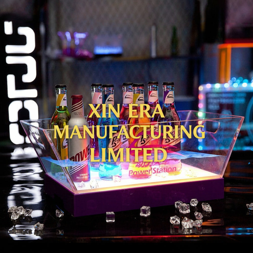 Xinera-Tsingtao-Beer-Custom-LED-Bottle-Glorifier-Tiered-Luminous-Display-Case-Nightclub-Factory-Real-Shot
