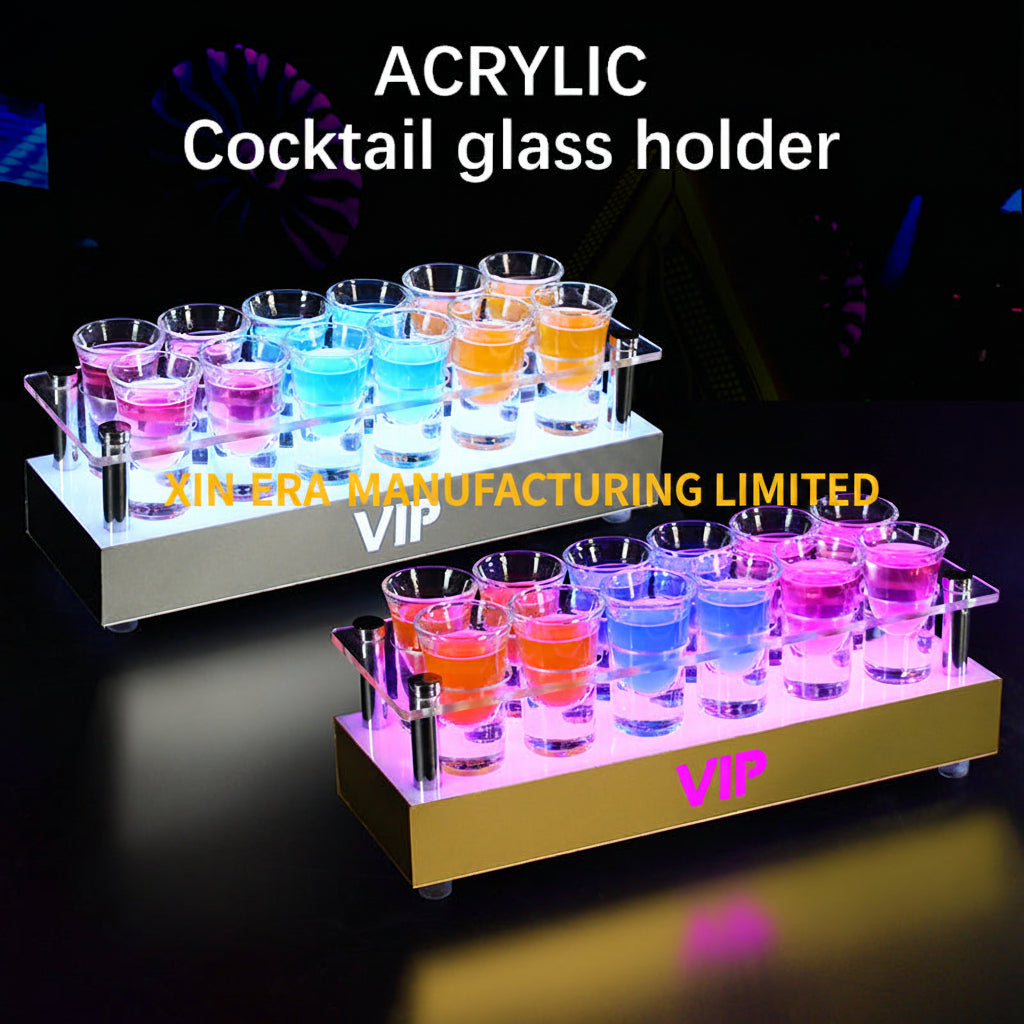 Xinera-Custom-VIP-Logo-Acrylic-LED-Shot-Glass-Holder-12-Slot-Double-Row-Luminous-Cocktail-Shooter-Tray-Nightclub-Table-Service-Factory-Real-Shot