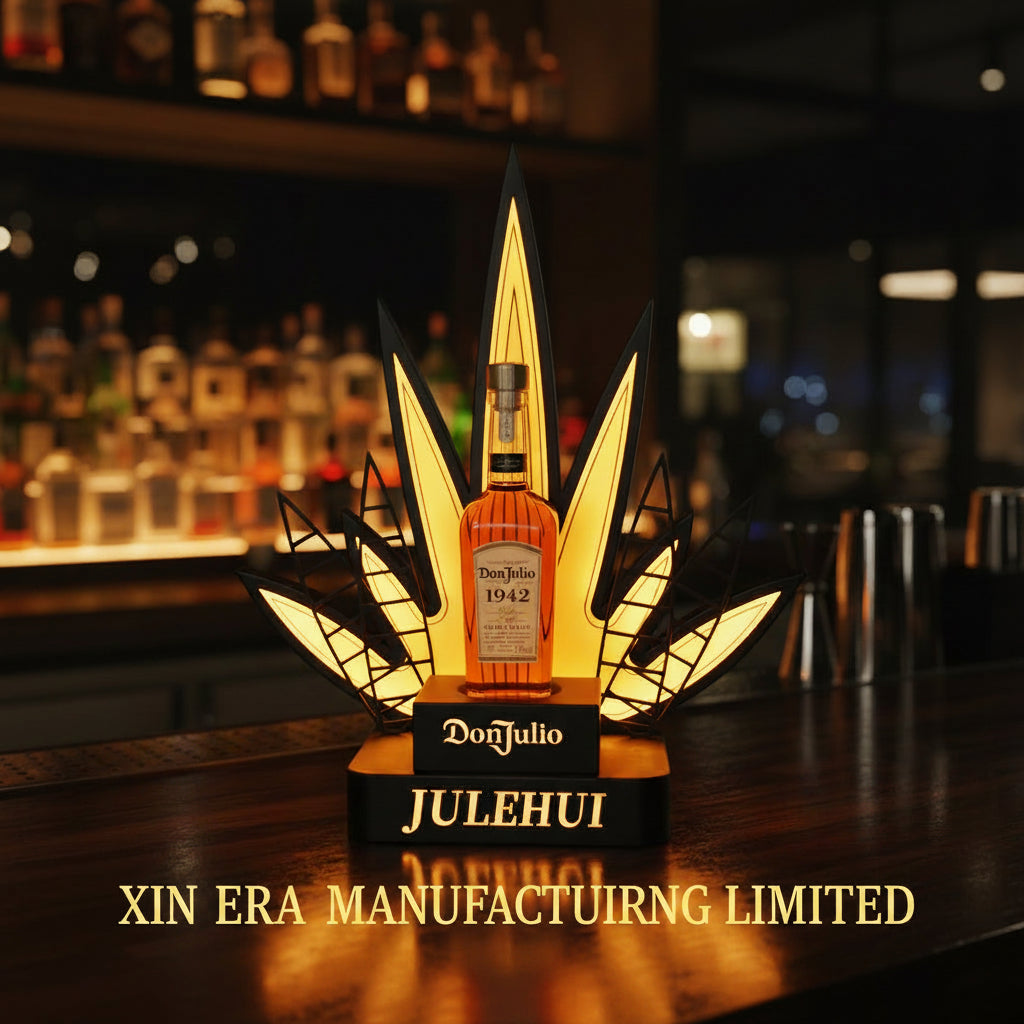 Luxury-Fan-Shaped-LED-Bottle-Glorifier-for-Don-Julio-Tequila-Luminous-VIP-Display-Xinera