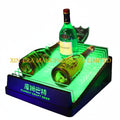 Xinera-Green-Slatted-LED-Bottle-Display-Kumbat-Craft-Beer-Custom-Logo-Factory-Real-Shot