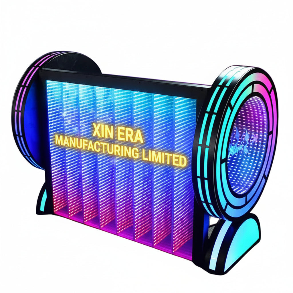 Xinera-Abyss-Infinity-Mirror-LED-DJ-Booth-3D-Endless-Tunnel-Effect-Stage-Console-Professional-Nightclub-Equipment