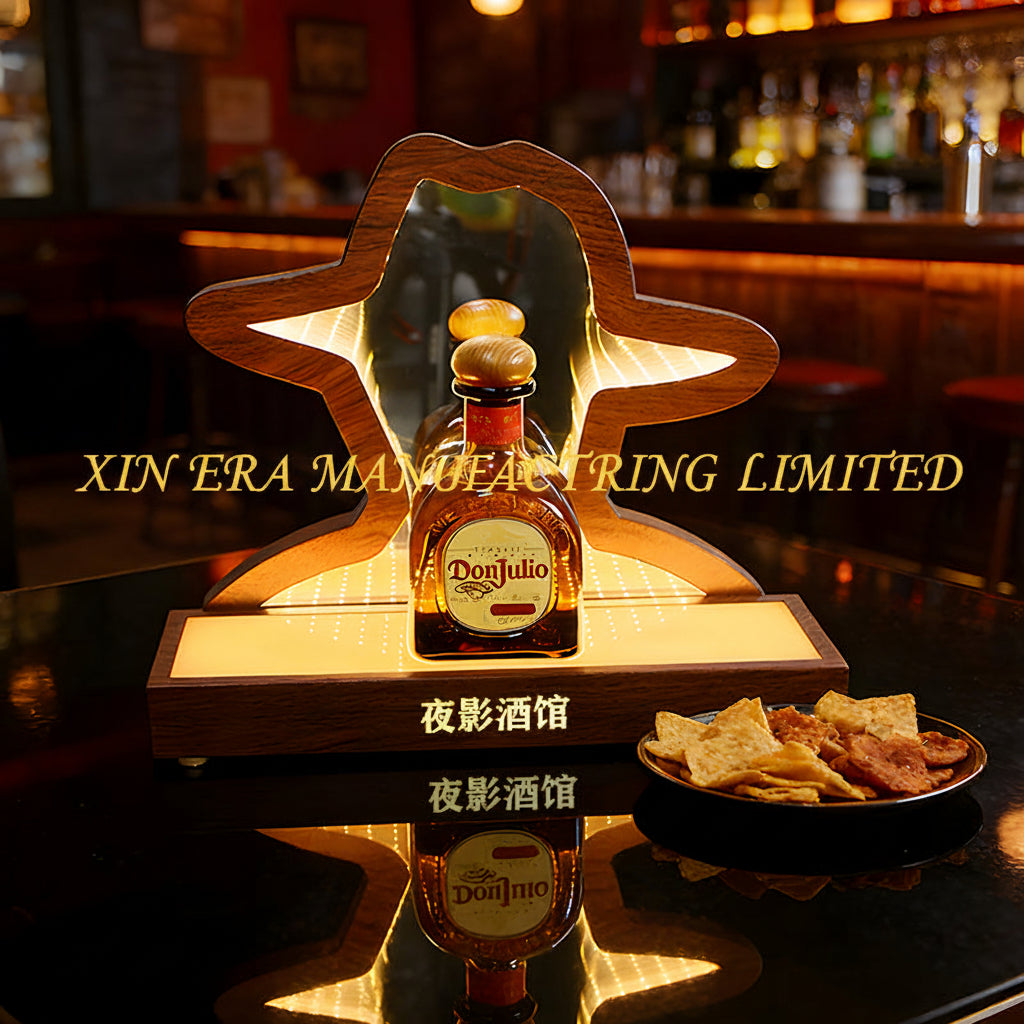 Xinera-Custom-Don-Julio-Style-Sombrero-LED-Infinity-Mirror-Bottle-Glorifier-Luminous-Tequila-Display-Base-Nightclub-VIP-Service-Factory-Real-Shot