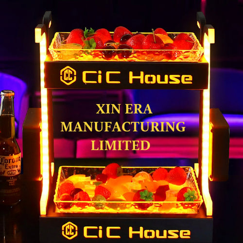 Xinera-Double-Tier-LED-Fruit-Tray-CiC-House-Custom-Logo-Luminous-VIP-Snack-Rack-Real-Shot
