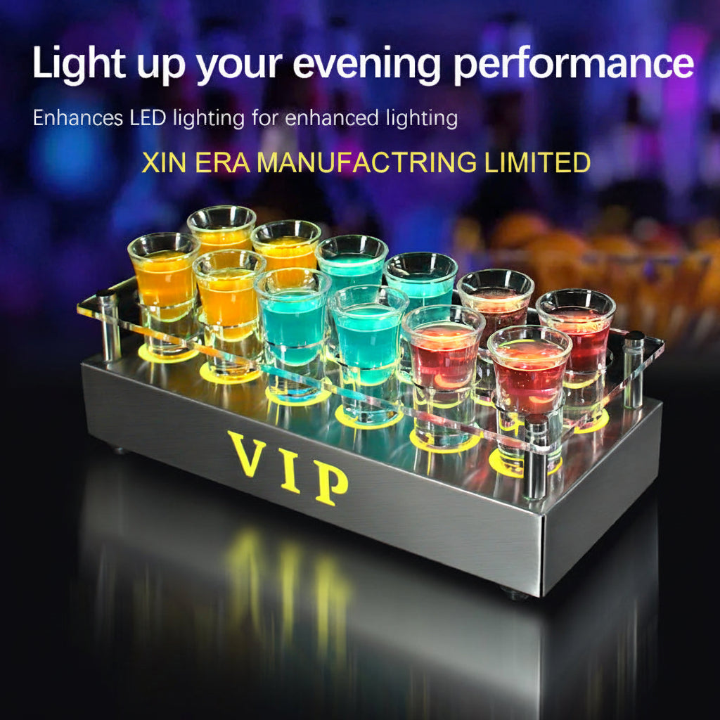 Xinera-Custom-VIP-Logo-Acrylic-LED-Shot-Glass-Holder-12-Slot-Double-Row-Luminous-Cocktail-Shooter-Tray-Nightclub-Table-Service-Factory-Real-Shot