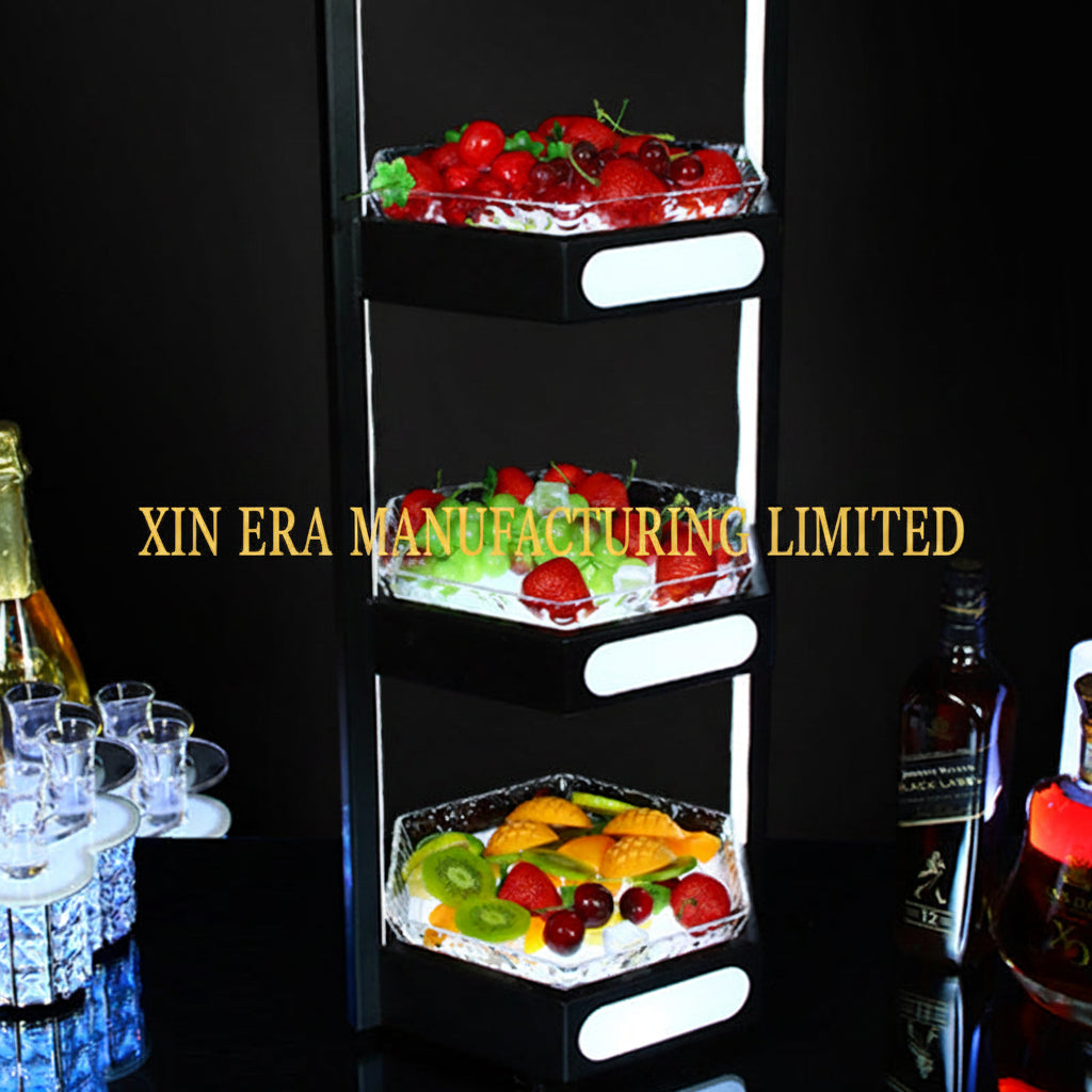 Xinera-3-Tier-Hexagonal-LED-Luminous-Fruit-Tray-Modern-Hex-Frame-VIP-Snack-Server-Factory-Direct