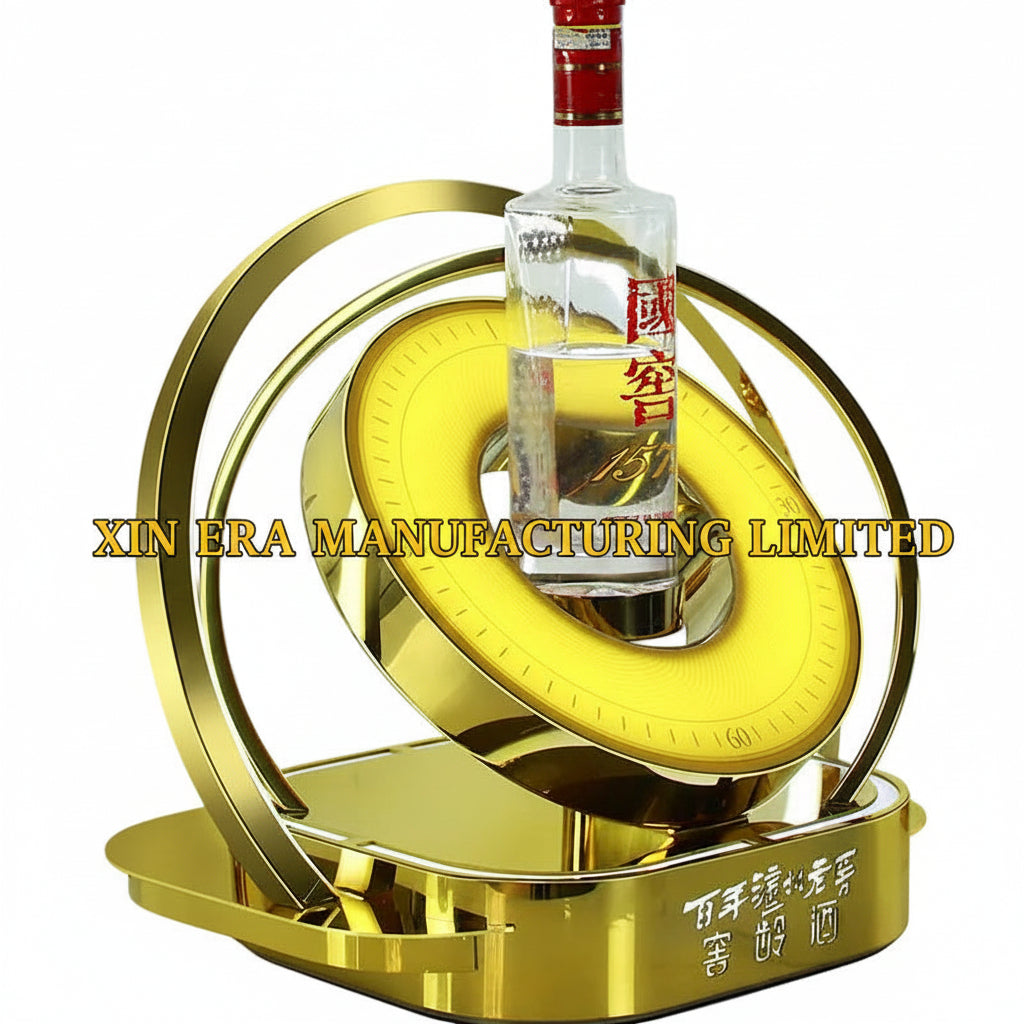 Xinera-Luxury-Gold-LED-Bottle-Glorifier-Circular-Luminous-Liquor-Display-Stand-High-End-Spirits-Showcase-Factory-Real-Shot