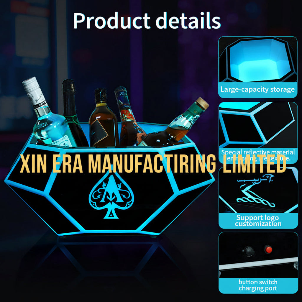 Xinera-Diamond-Cut-LED-Ice-Bucket-Custom-Lion-Logo-Luminous-Champagne-Wine-Cooler-Nightclub-VIP-Service-Factory-Real-Shot