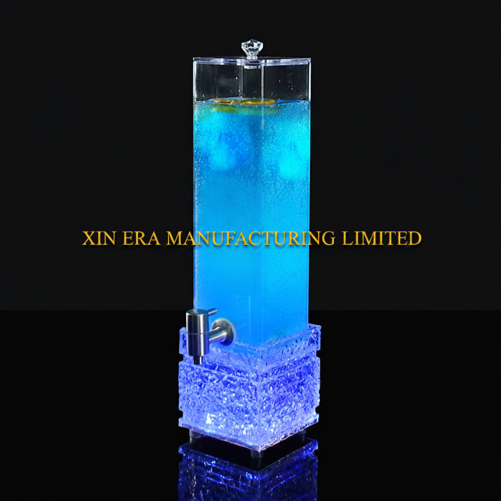 Xinera-Luxury-3L-LED-Beer-Tower-Square-Ice-Brick-Base-Luminous-Acrylic-Juice-Cocktail-Dispenser-With-Tap-Nightclub-VIP-Table-Service-Factory-Real-Shot