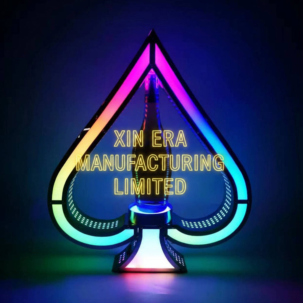 Xinera-Custom-LED-Infinity-Mirror-Bottle-Glorifier-Luminous-Liquor-Display-Base-Nightclub-VIP-Service-Factory-Real-Shot