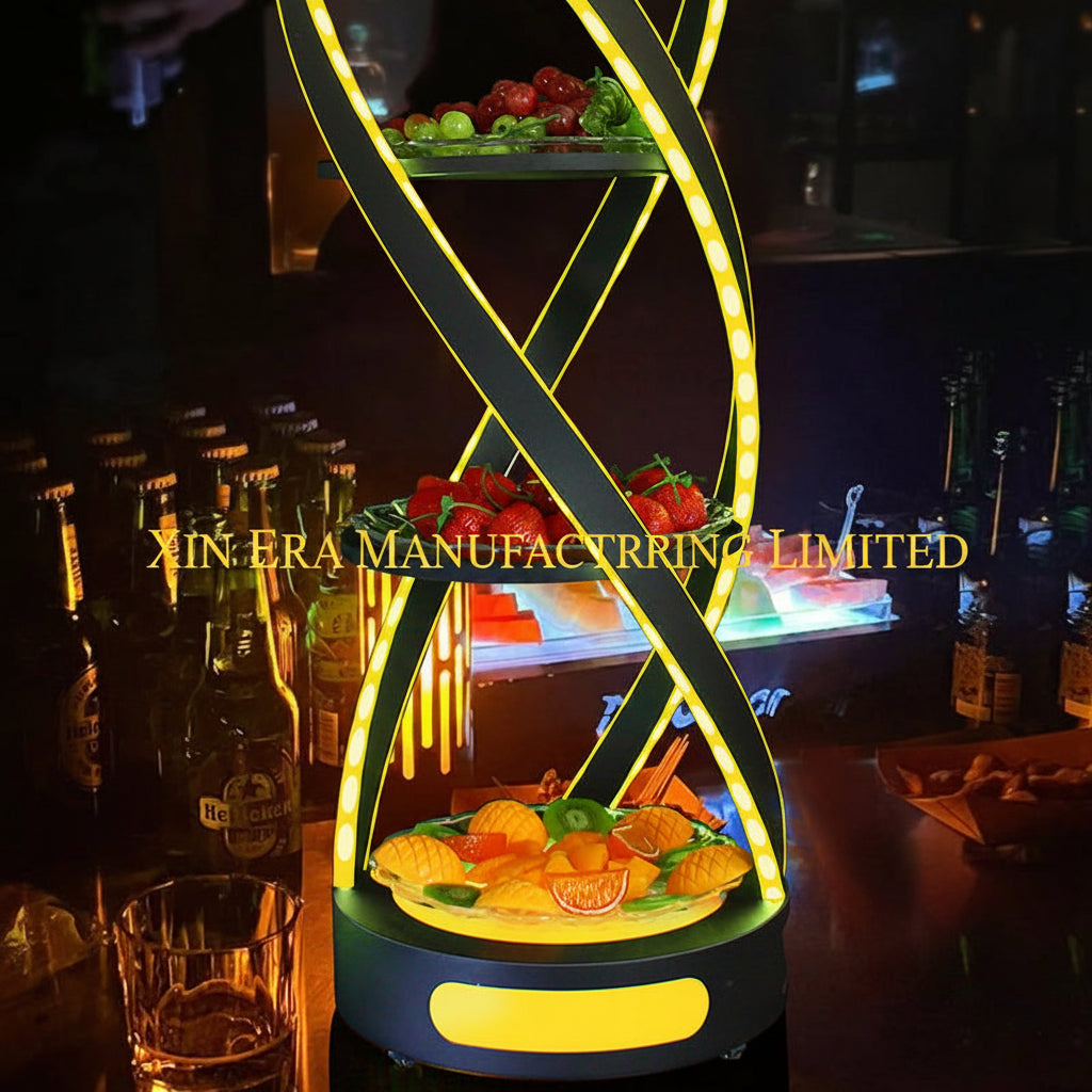 Xinera-Spiral-RGB-LED-3-Tier-Fruit-Tray-Luminous-VIP-Serving-Stand-Factory-Real-Shot