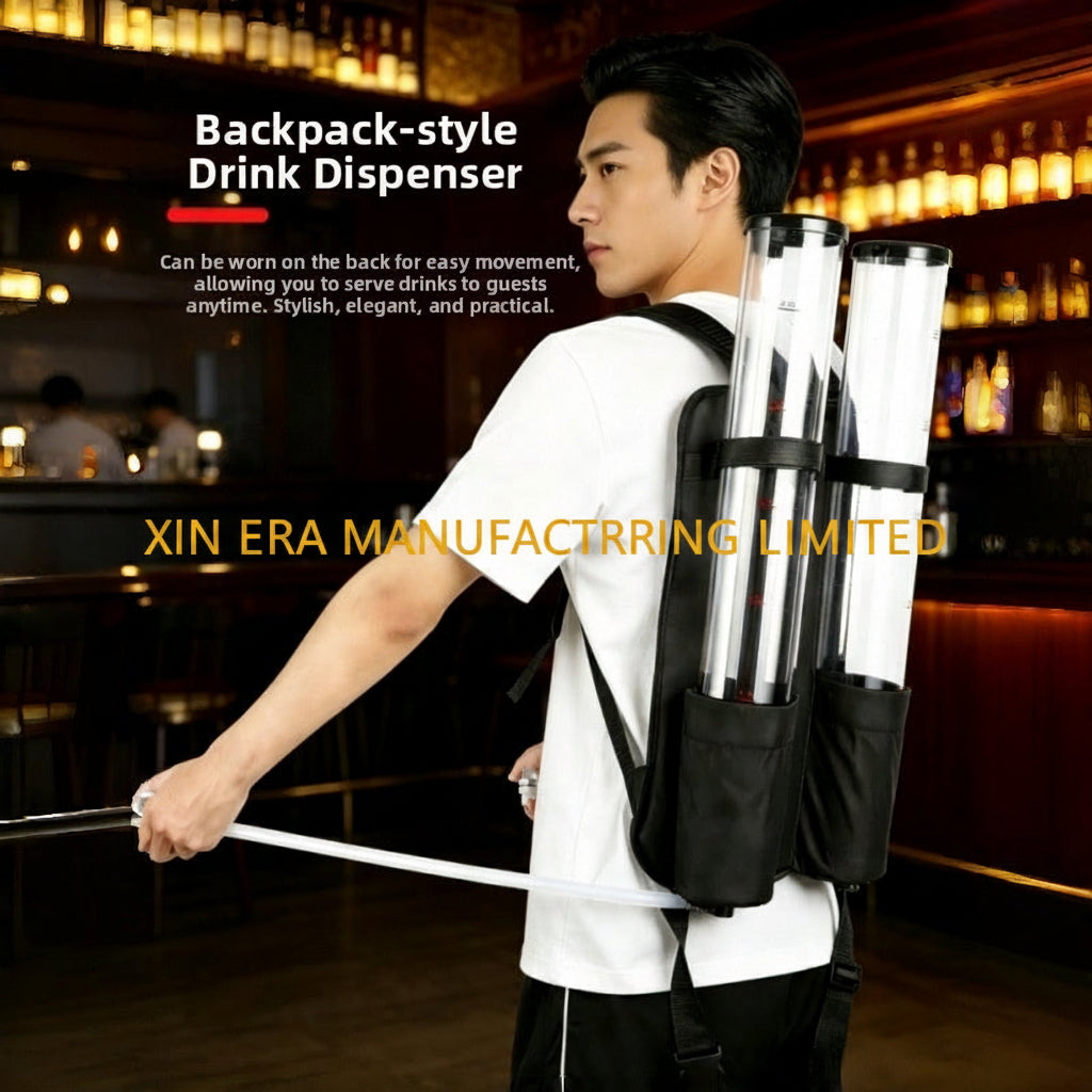 Xinera-Dual-Tube-Backpack-Beer-Tower-Portable-Drink-Dispenser-Mobile-Beverage-Service-Nightclub-VIP-Factory-Real-Shot