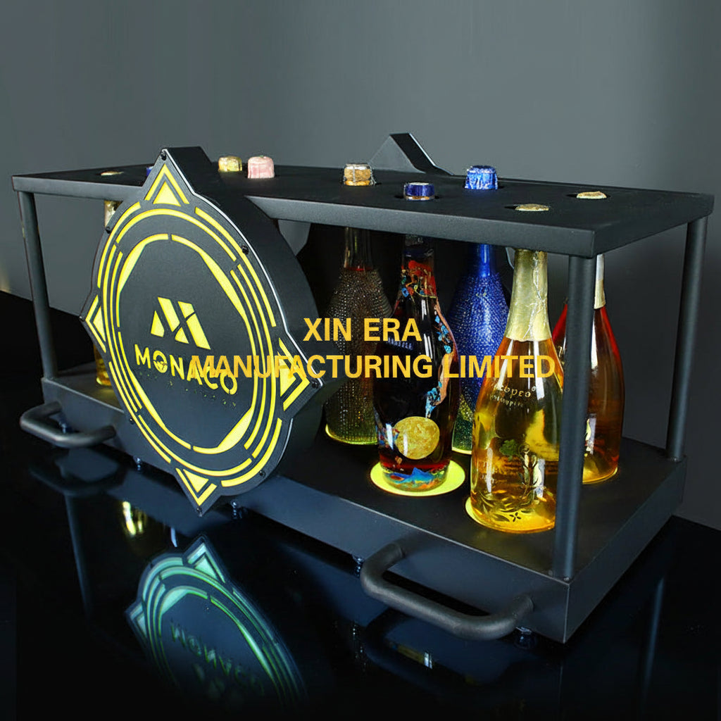 Xinera-16-Bottle-Luxury-LED-Champagne-Palanquin-VIP-Service-Carrier-Custom-Logo-Monaco-Real-Shot
