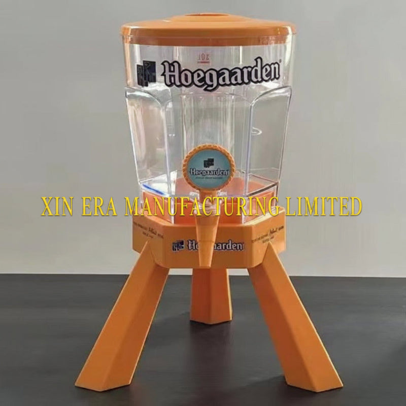 Xinera-Custom-Hoegaarden-Logo-LED-Drink-Dispenser-Luminous-Ice-Bucket-with-Tap-Tripod-Stand-Nightclub-VIP-Service-Factory-Real-Shot