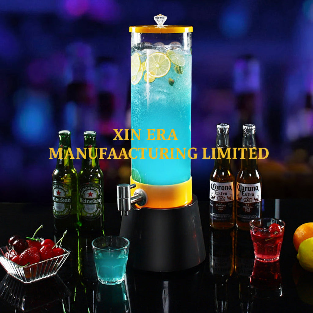 Xinera-Luxury-3L-LED-Beer-Tower-UV-Electroplated-Mirror-Base-Luminous-Juice-Cocktail-Dispenser-With-Tap-Nightclub-VIP-Table-Service-Factory-Real-Shot