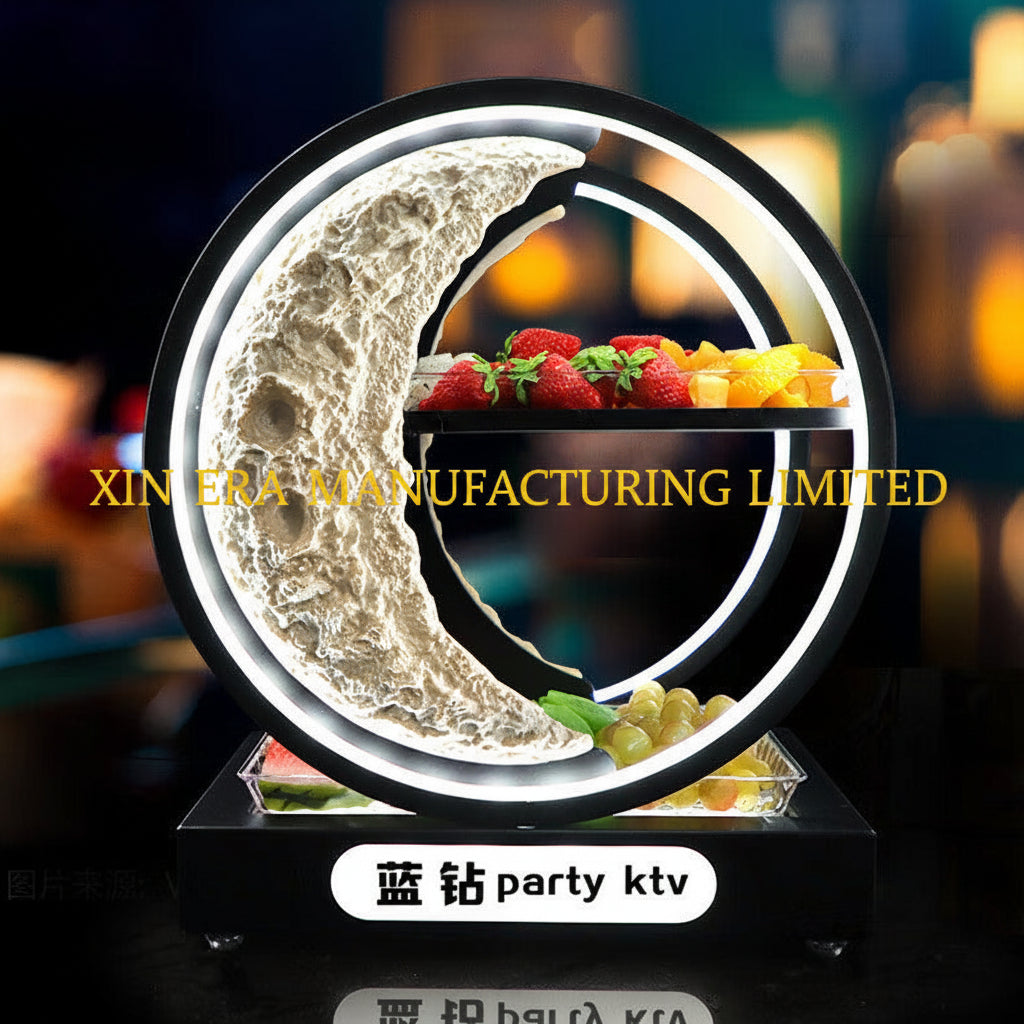 Luxury LED Glowing Fruit Tray - Multi-Layer VIP Snack Rack for Nightclubs & Bars