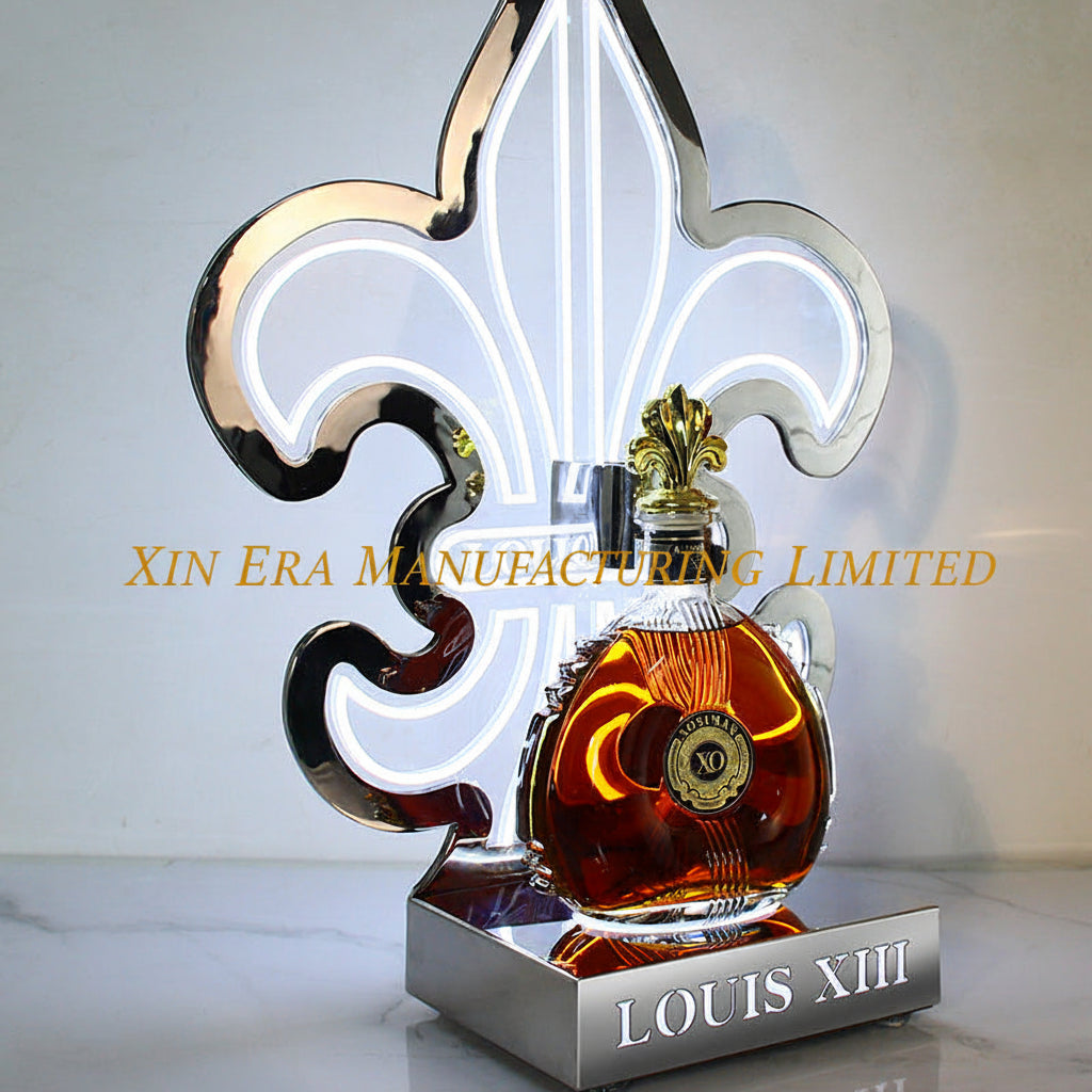 Xinera-Fleur-de-Lis-Style-LED-Bottle-Glorifier-Custom-Luminous-Liquor-Display-Base-VIP-Service-Factory-Real-Shot
