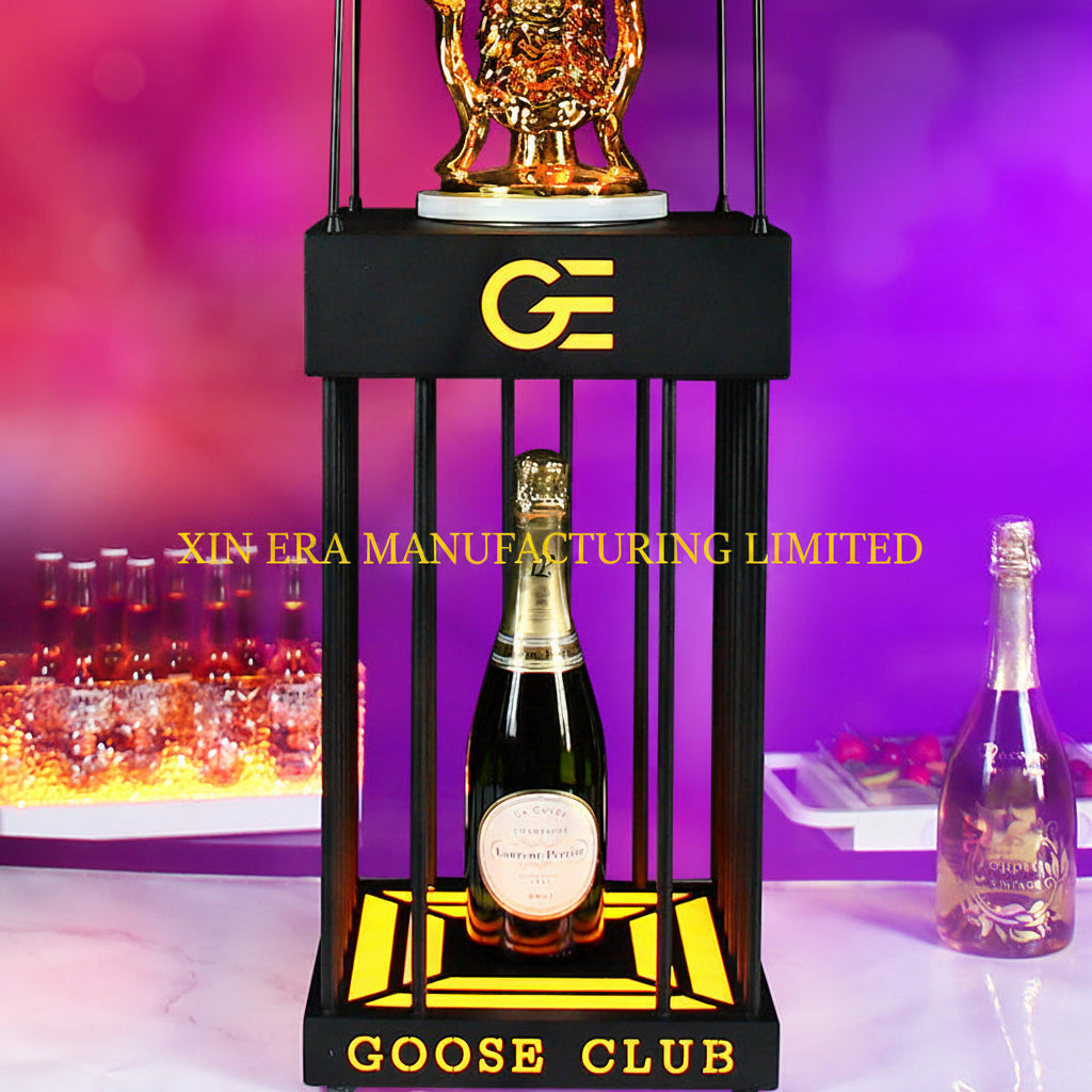 Xinera-Custom-Rotating-Dragon-Head-LED-Bottle-Glorifier-VIP-Service-Display-Real-Shot