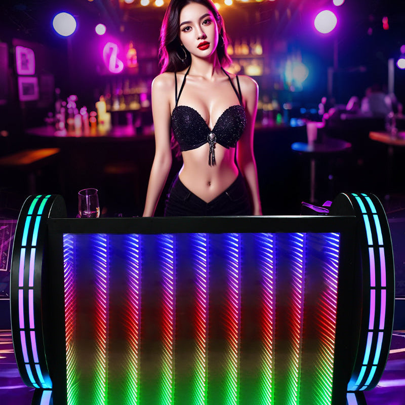Xinera-Abyss-Infinity-Mirror-LED-DJ-Booth-3D-Endless-Tunnel-Effect-Stage-Console-Professional-Nightclub-Equipment