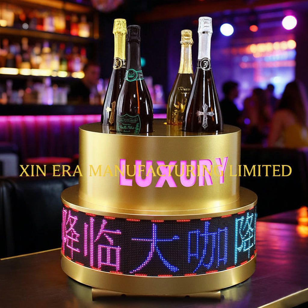 Xinera-Multi-Bottle-LED-Champagne-Chiller-RGB-Scrolling-Text-Display-VIP-Service-Nightclub-Factory-Real-Shot