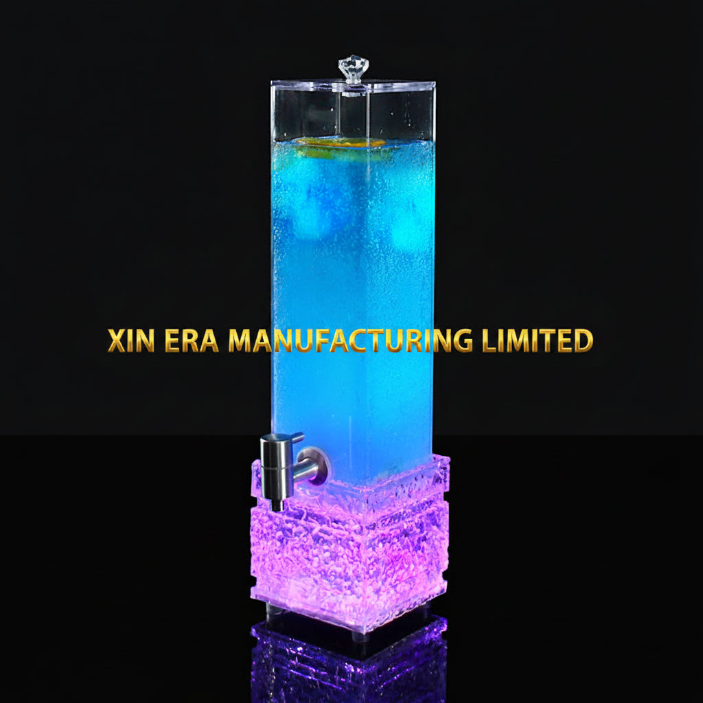 Xinera-Luxury-3L-LED-Beer-Tower-Square-Ice-Brick-Base-Luminous-Acrylic-Juice-Cocktail-Dispenser-With-Tap-Nightclub-VIP-Table-Service-Factory-Real-Shot