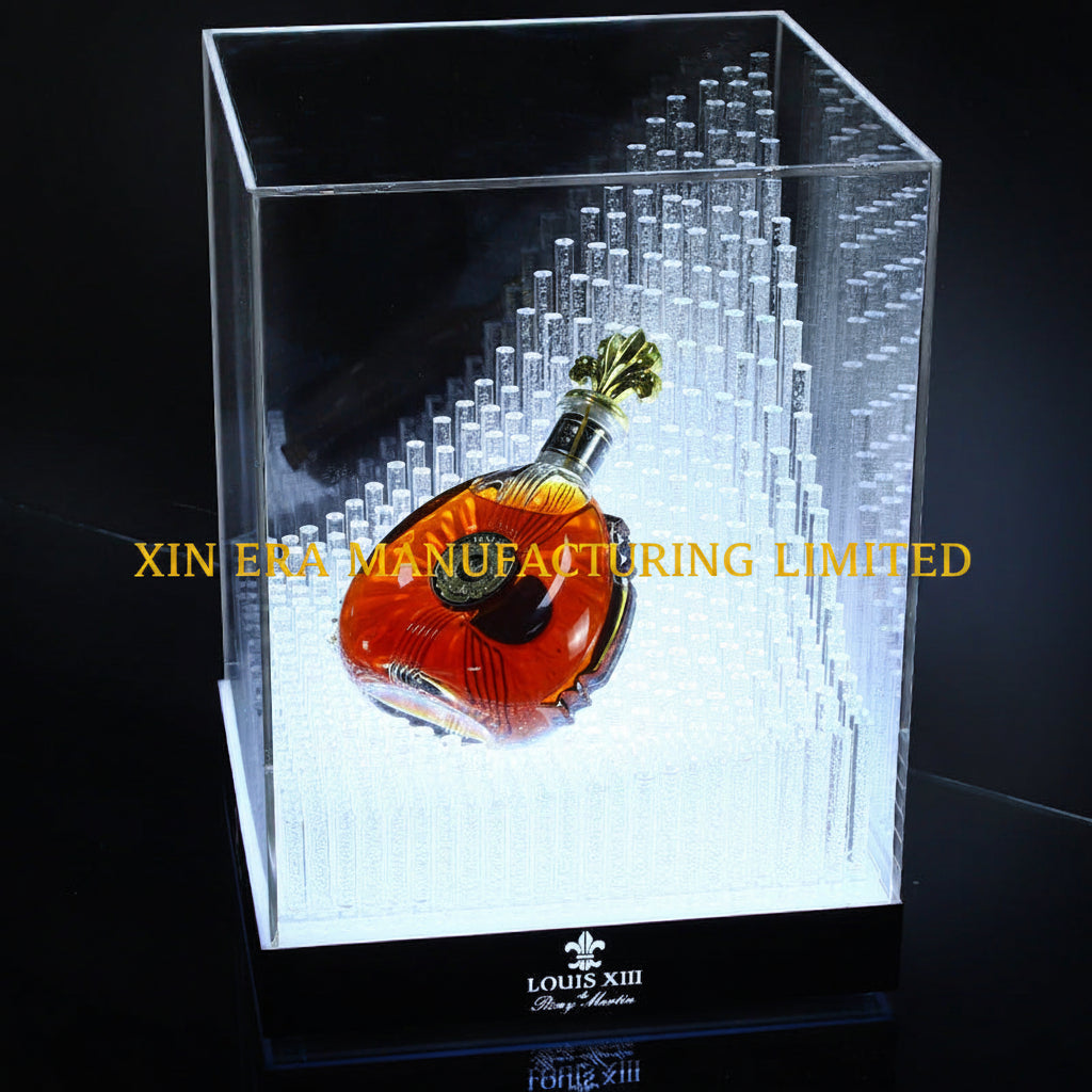 Xinera-Louis-XIII-Pyramid-LED-Liquor-Display-Case-Luxury-VIP-Service-Real-Shot