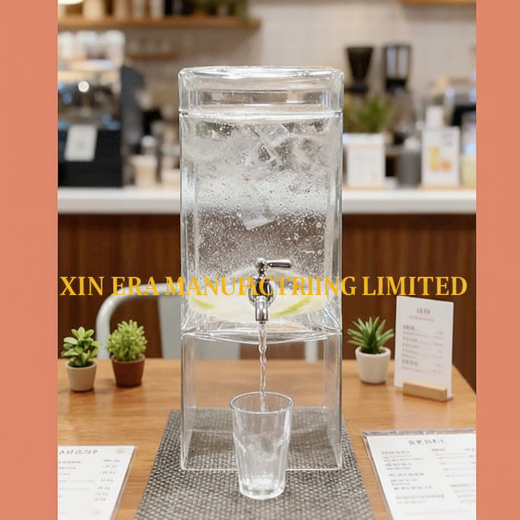 Xinera-Clear-Acrylic-Juice-Dispenser-Square-Drink-Server-with-Metal-Tap-and-Base-Luminous-Beverage-Container-Nightclub-VIP-Factory-Real-Shot
