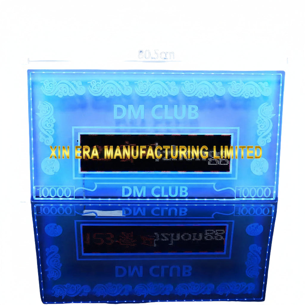 DM Club LED Glowing Acrylic Sign - 80.5x44.5cm Remote Control Light Up Board for Bars Nightclubs