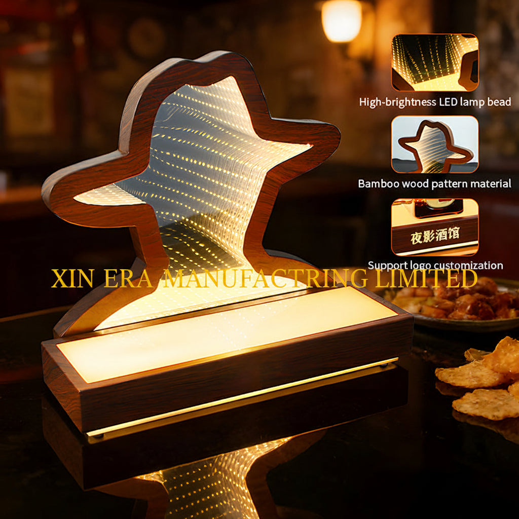 Xinera-Custom-Don-Julio-Style-Sombrero-LED-Infinity-Mirror-Bottle-Glorifier-Luminous-Tequila-Display-Base-Nightclub-VIP-Service-Factory-Real-Shot