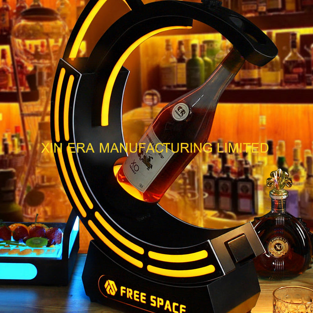 Xinera-C-Shape-Rotating-LED-Bottle-Glorifier-360-Degree-Swivel-VIP-Spirit-Presenter-Real-Shot