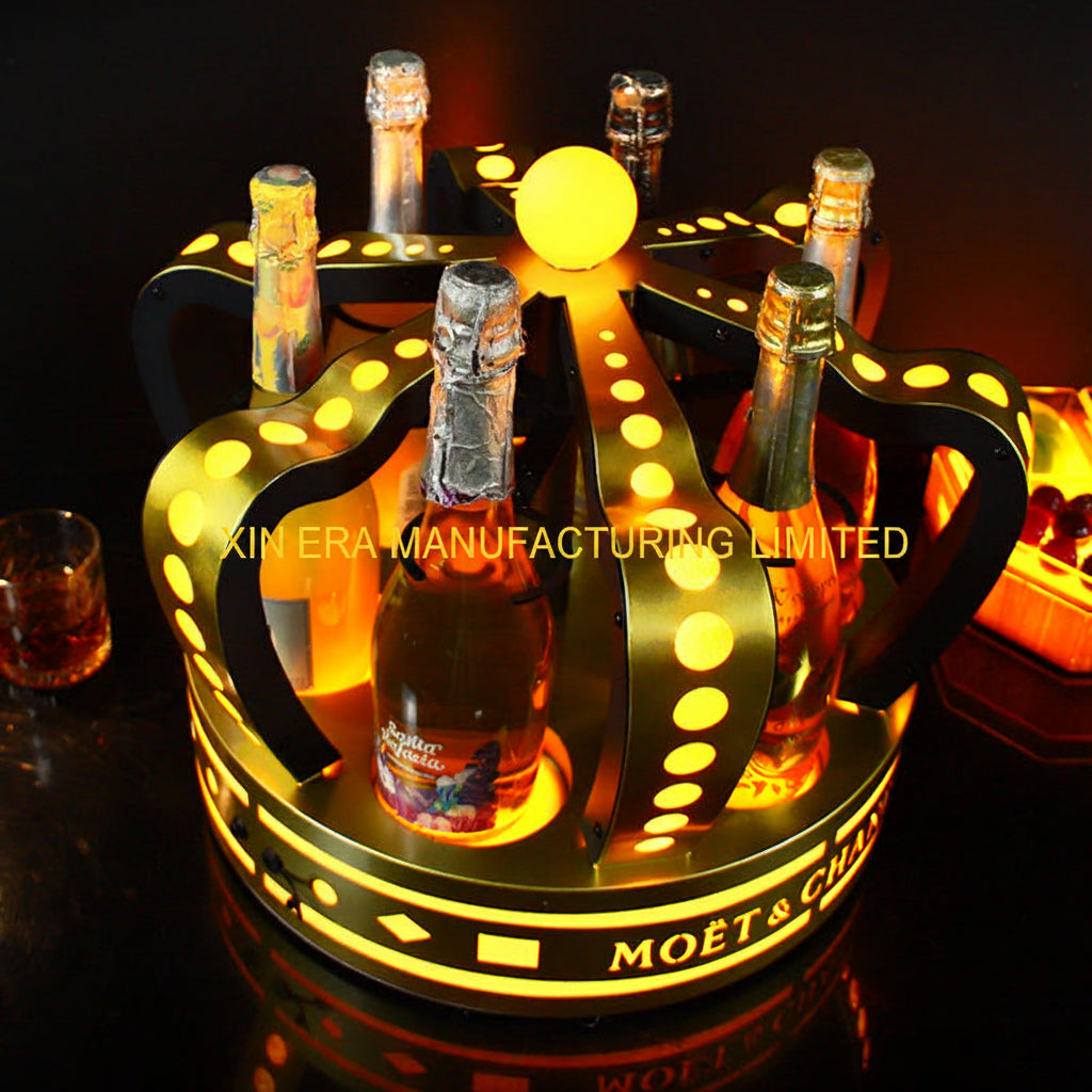 VIP bottle service crown glorifier with 5 slots for champagne bottles high-end club accessories