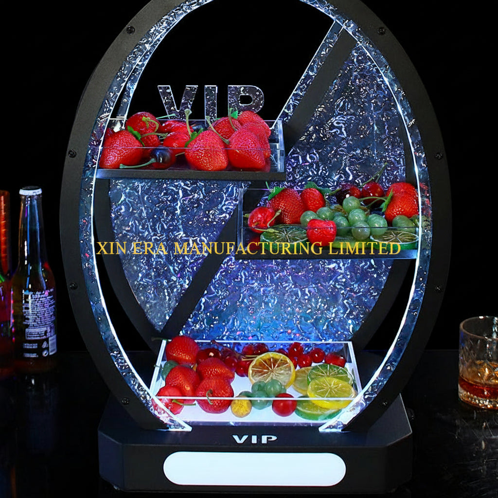 Xinera-3-Tier-Irregular-LED-Fruit-Tray-Luxury-VIP-Service-Platter-Factory-Real-Shot